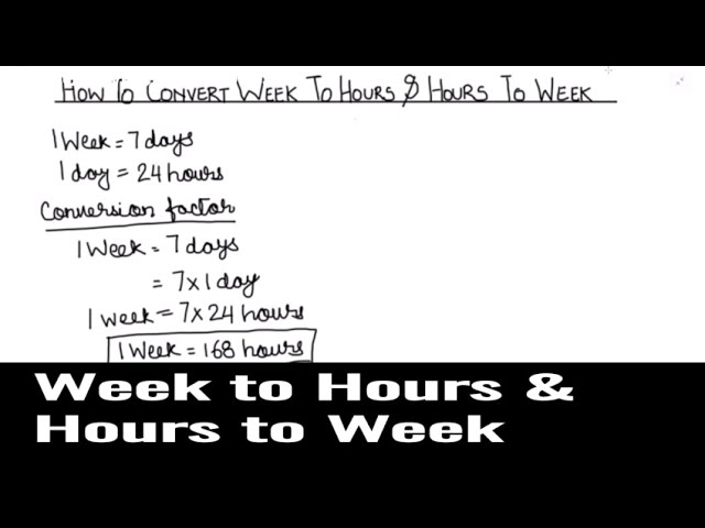 How Many Hours Are in a Week